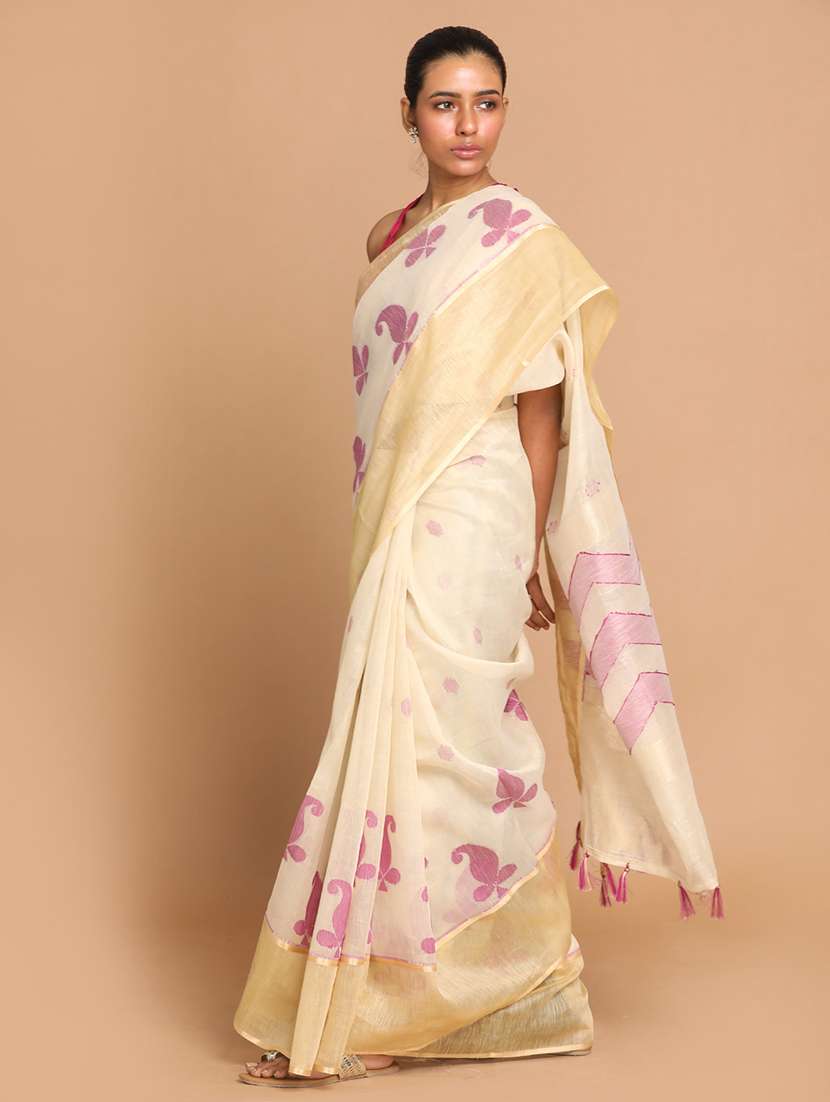 women self-designed handloom saree with blouse - 21271566 -  Standard Image - 1