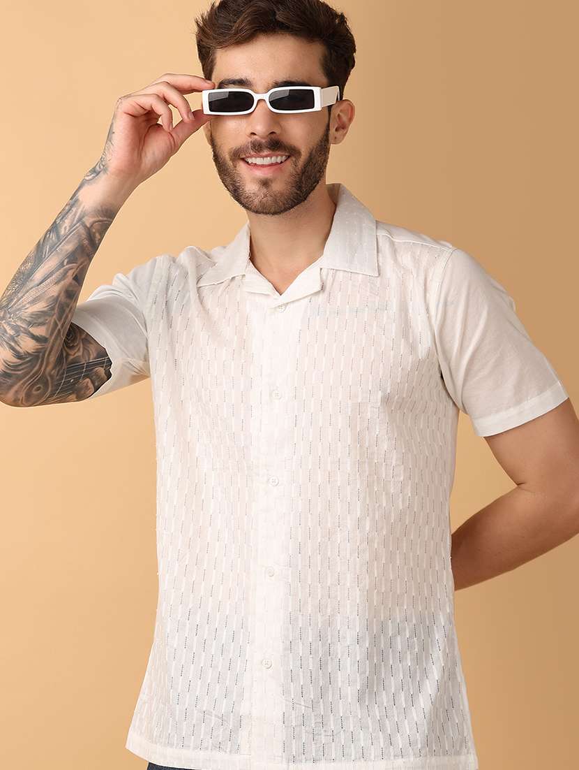 men collared neck short sleeves casual shirt - 21272654 -  Standard Image - 1