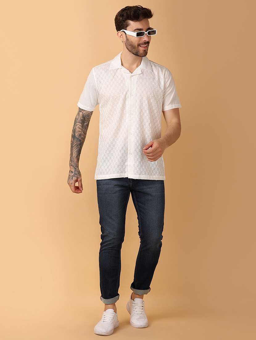 men collared neck short sleeves casual shirt - 21272654 -  Standard Image - 4