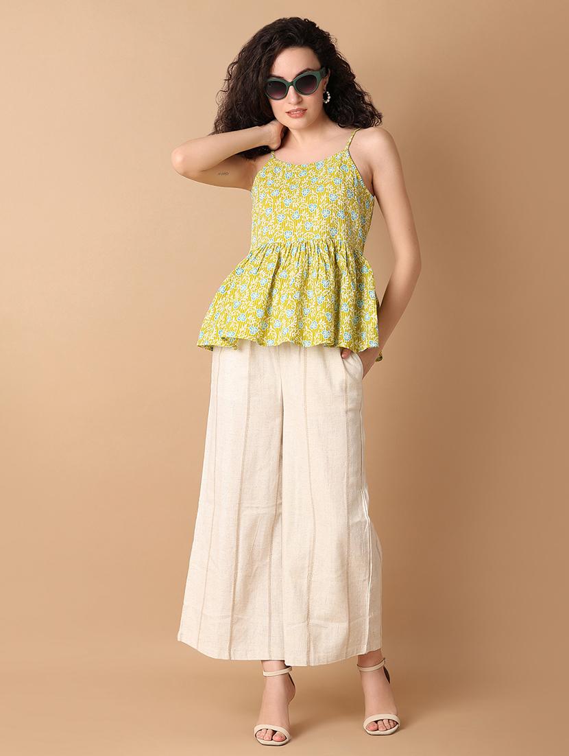 women sleeveless floral printed peplum top - 21272661 - Standard Image - 4