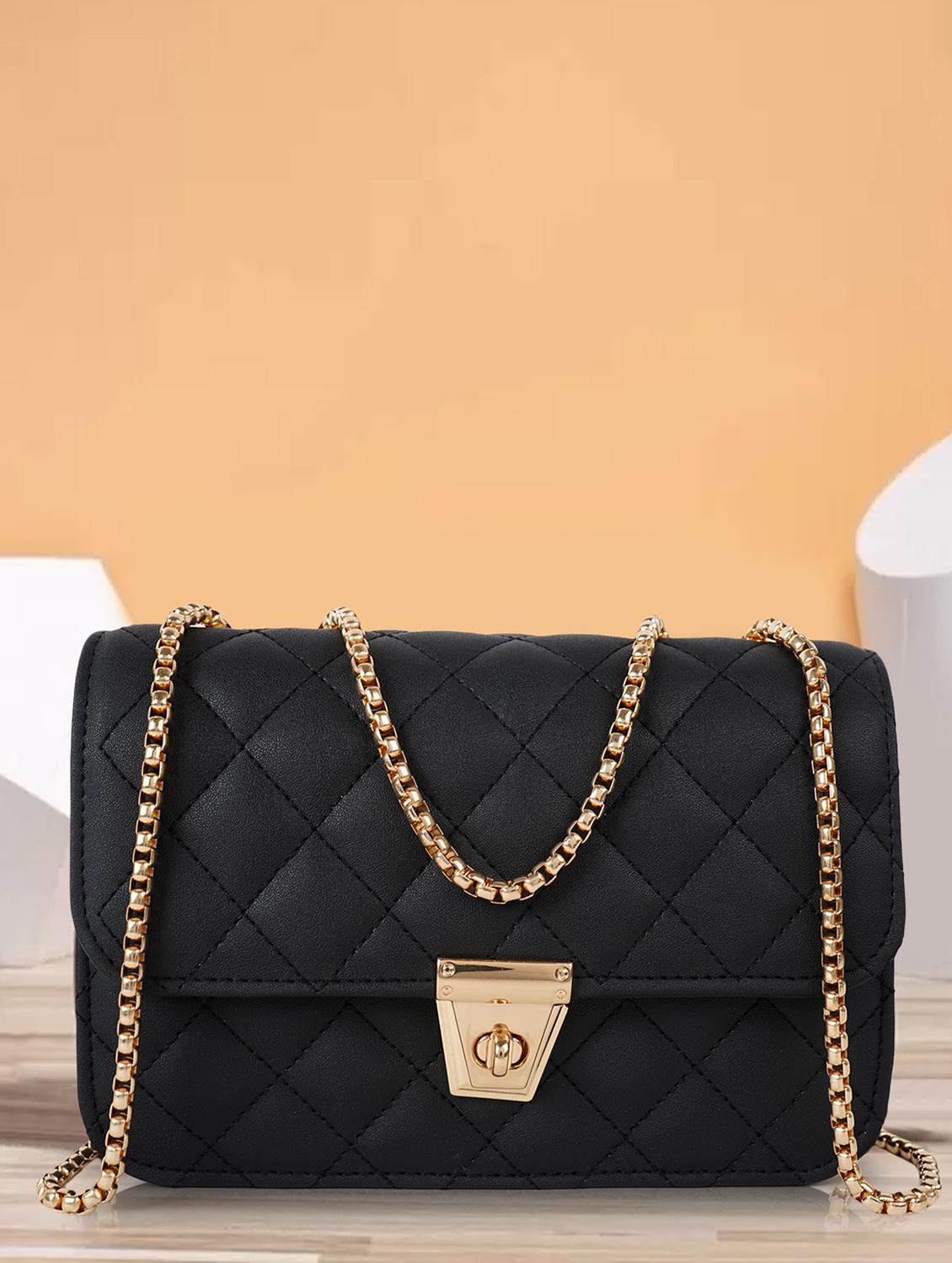 textured leatherette (pu) sling bag