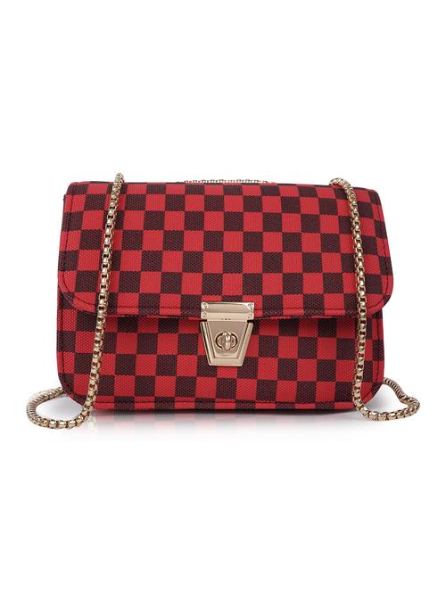 red leatherette (pu) sling bag - 21273686 - Standard Image - 0