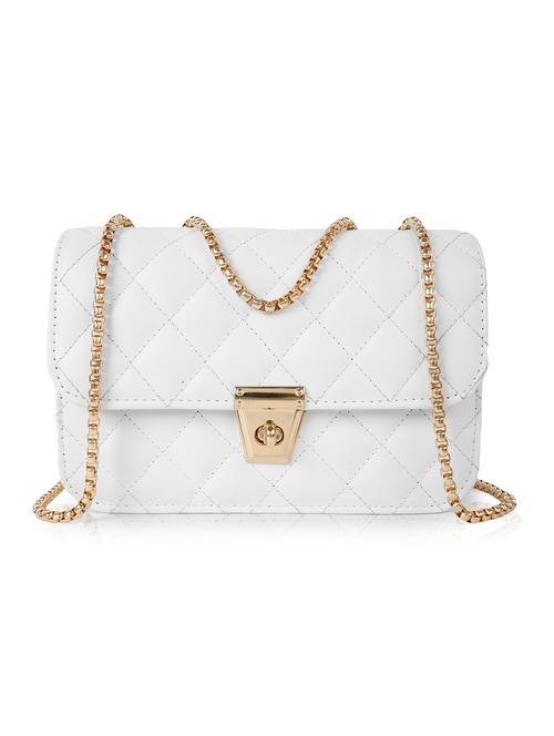 white leatherette (pu) sling bag - 21273698 - Standard Image - 0