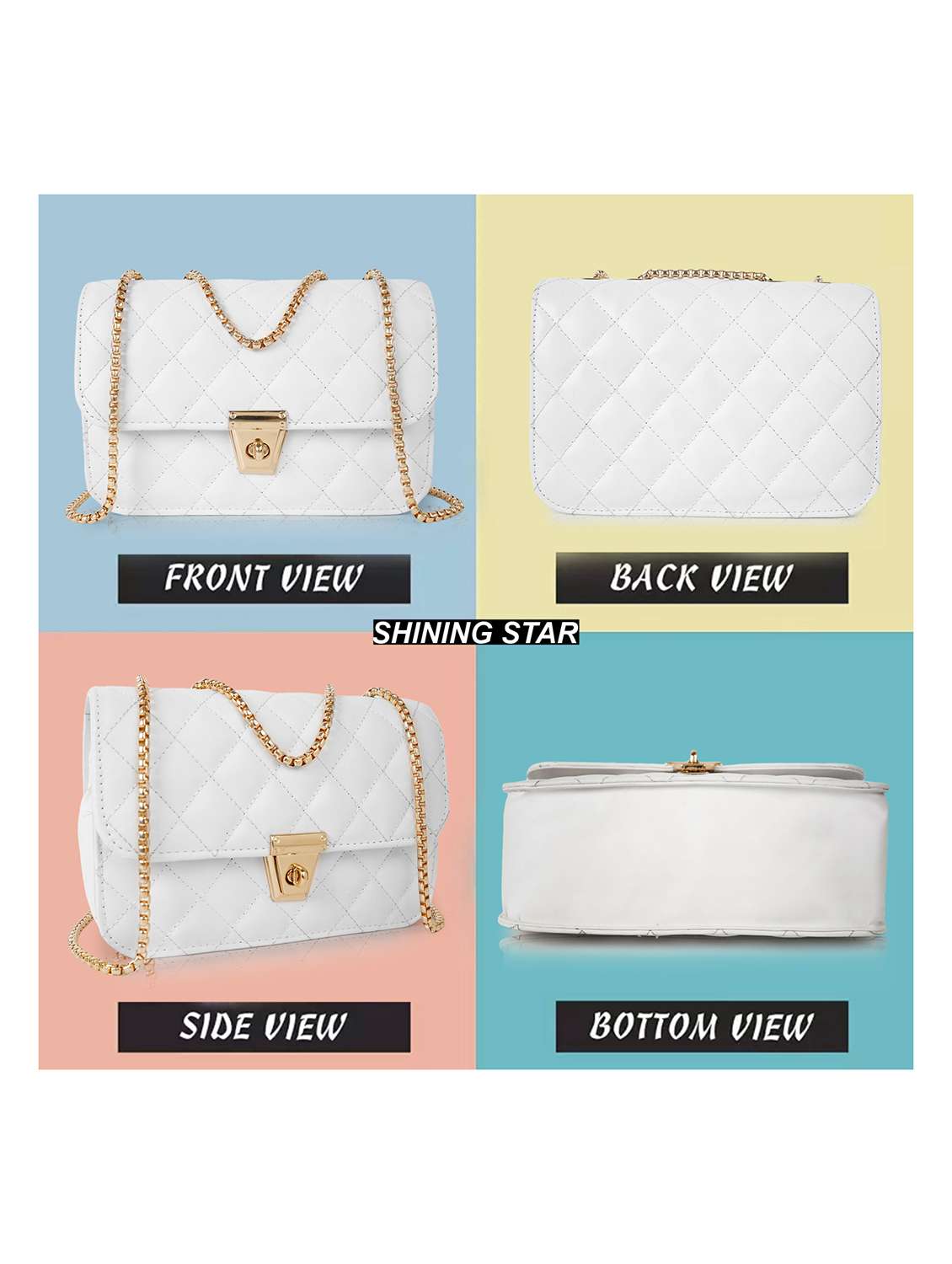 white leatherette (pu) sling bag - 21273698 - Standard Image - 1
