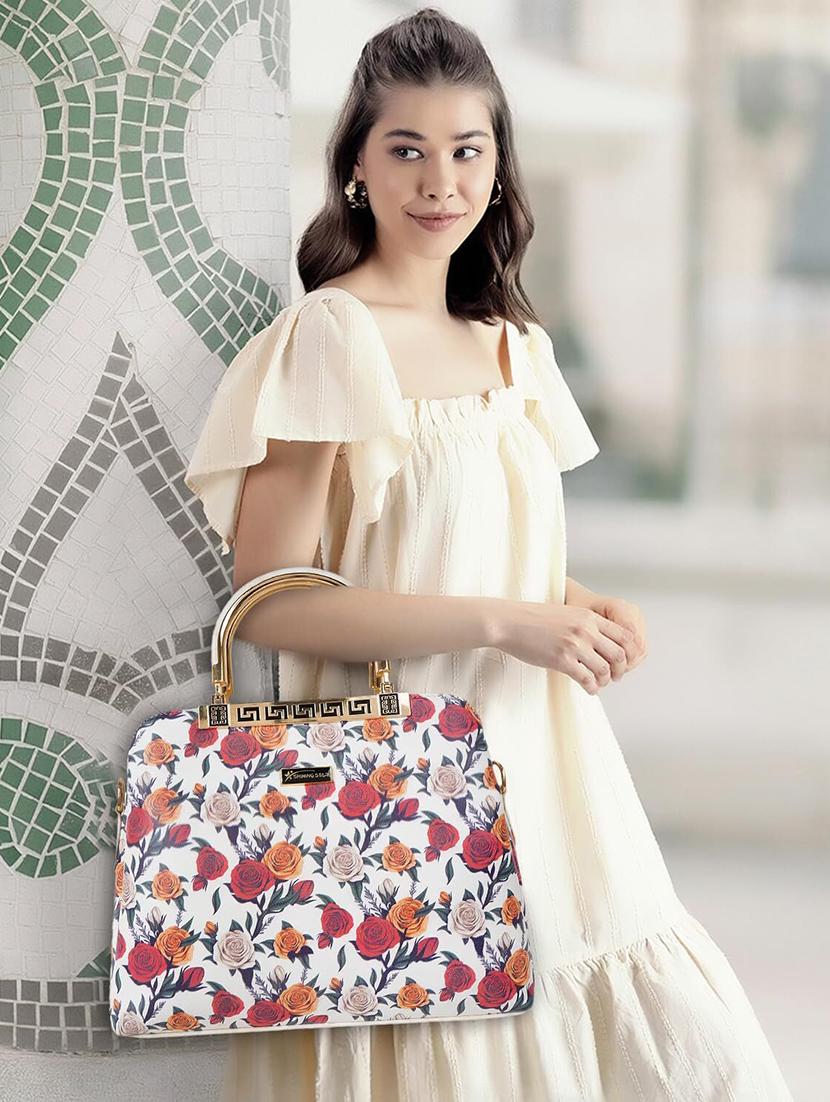 white leatherette (pu) handbag - 21273732 - Standard Image - 4