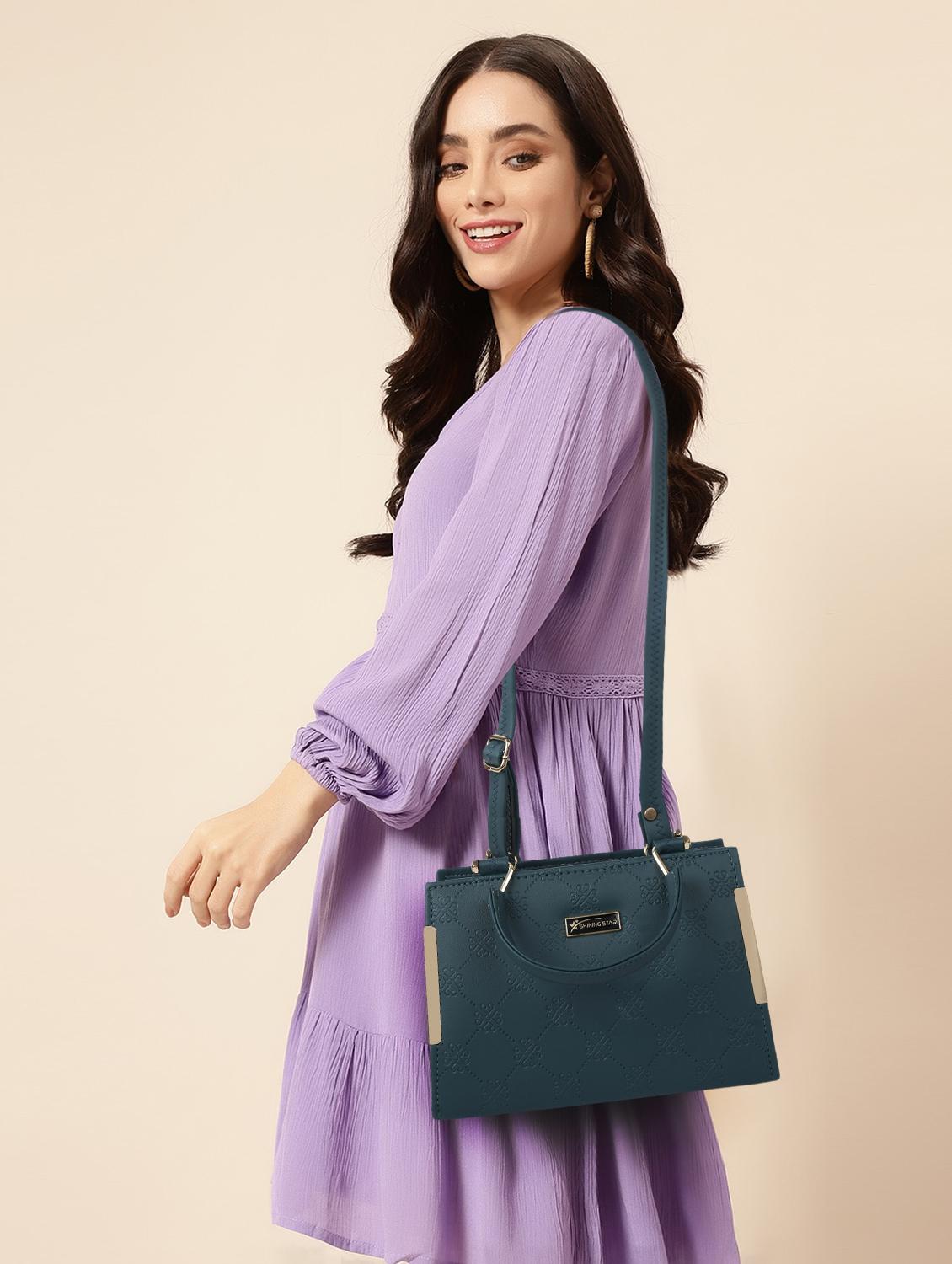 solid leatherette (pu) handbag - 21273750 - Standard Image - 4