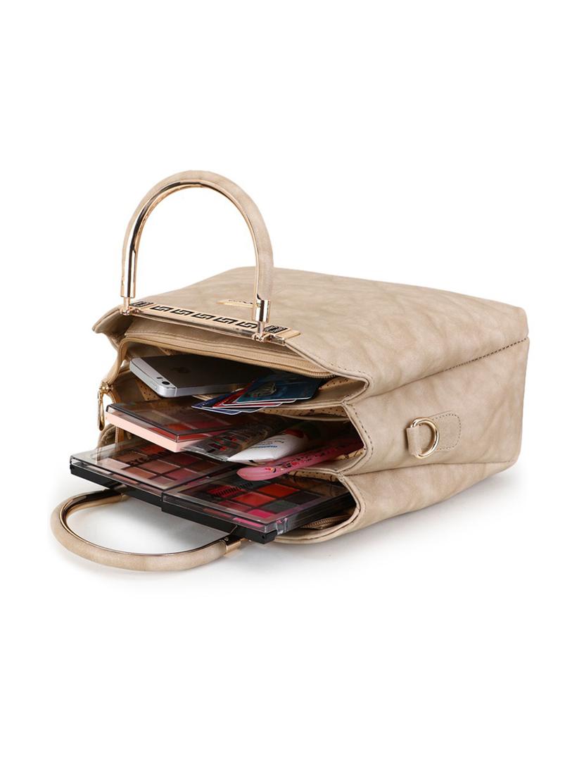 solid leatherette (pu) handbag - 21273769 - Standard Image - 1