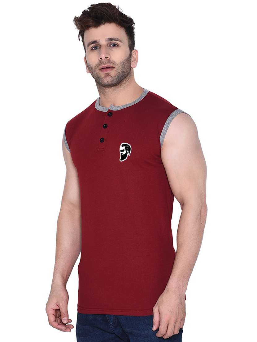 men plain sleeveless t-shirt - 21274814 -  Standard Image - 1