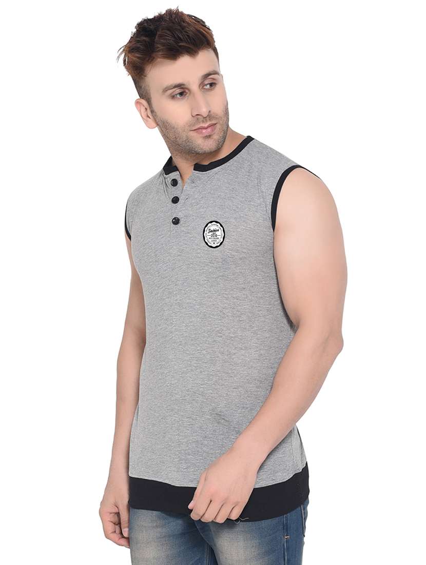 men plain sleeveless t-shirt - 21274820 - Standard Image - 1