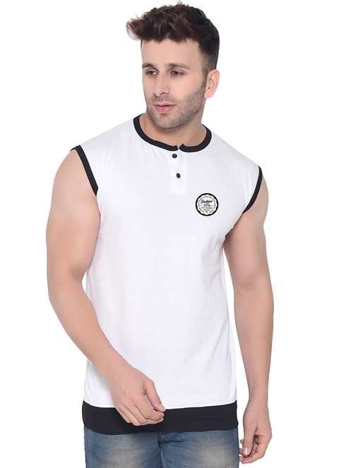 men plain sleeveless t-shirt - 21274821 -  Standard Image - 0