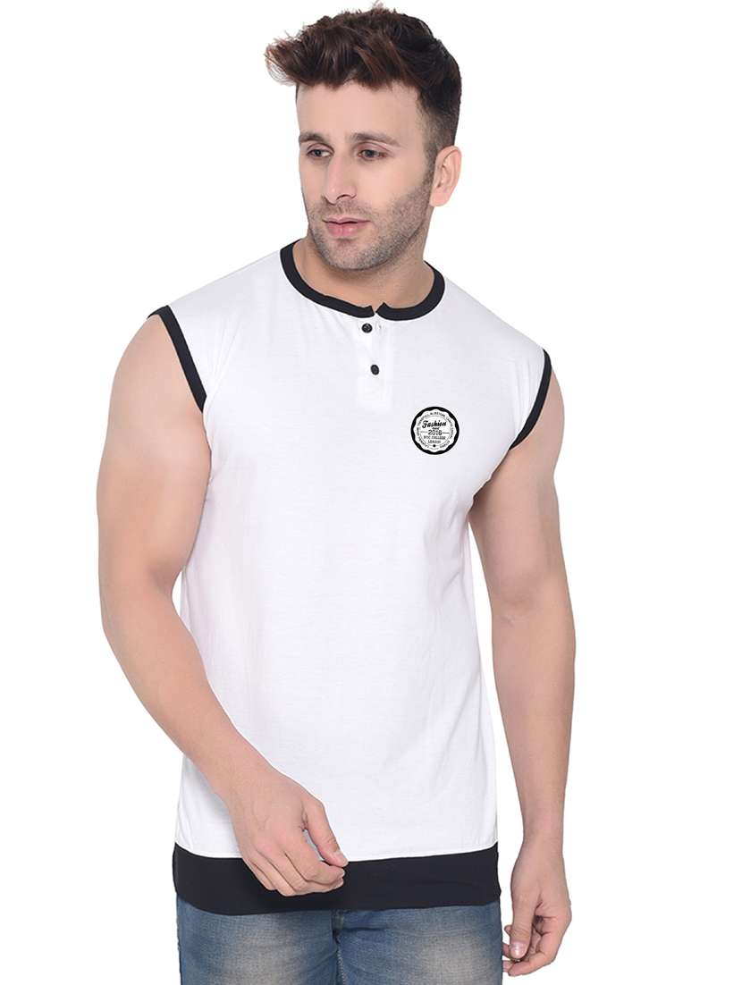 men plain sleeveless t-shirt - 21274821 -  Zoom Image - 0