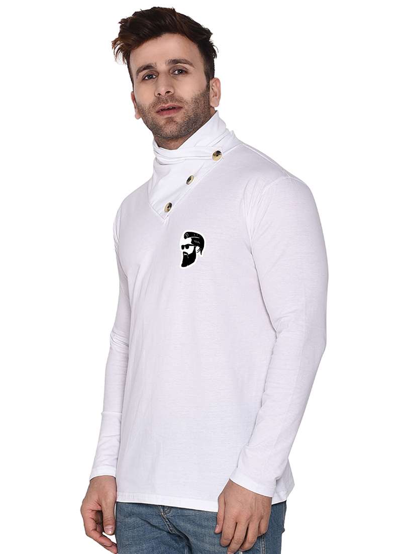 men solid long sleeves high neck t-shirt - 21274963 -  Standard Image - 1