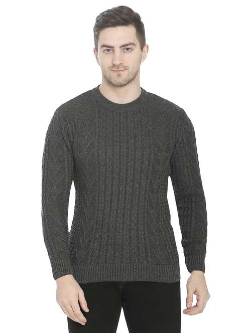 men black self design cardigans - 21275133 - Standard Image - 0