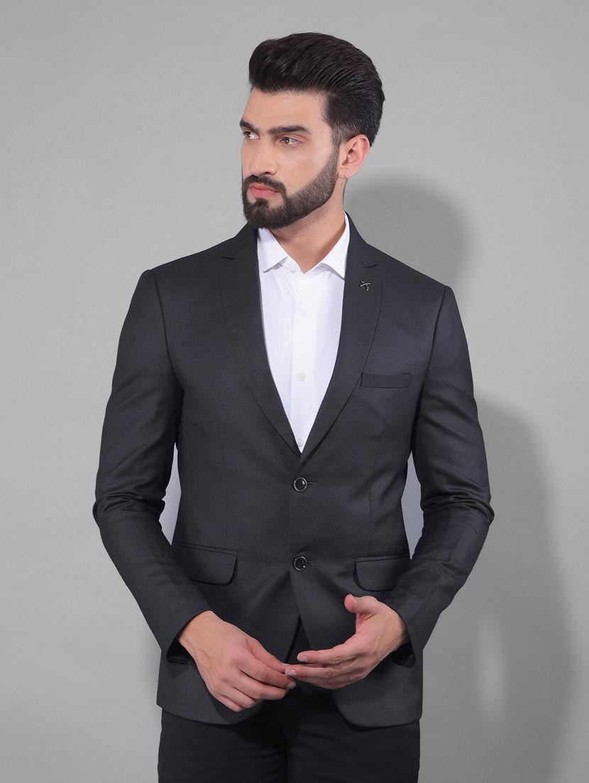 men long sleeved solid single breasted casual blazer - 21275237 - Zoom Image - 0