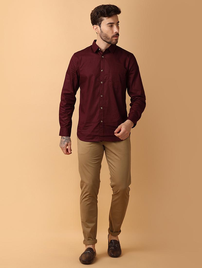 khaki cotton chinos casual trousers - 21275256 - Standard Image - 4