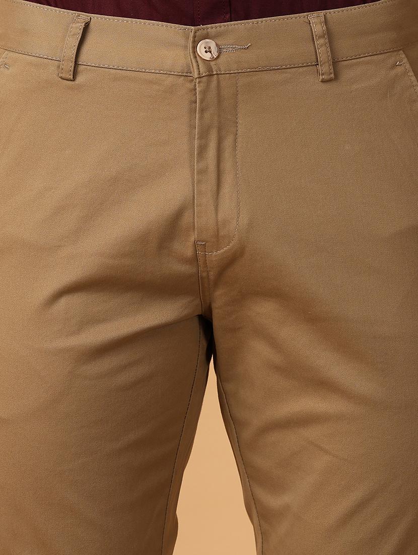 khaki cotton chinos casual trousers - 21275256 - Standard Image - 6