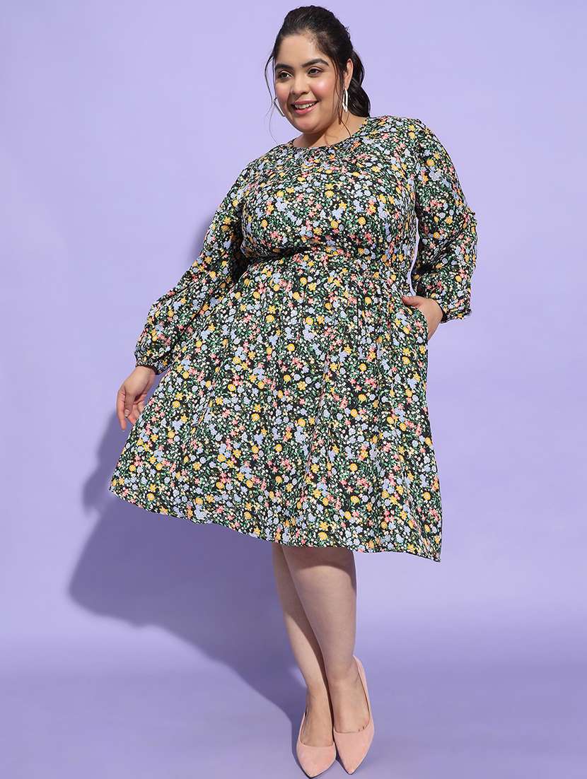 women printed fit & flare dress - 21275425 -  Standard Image - 1