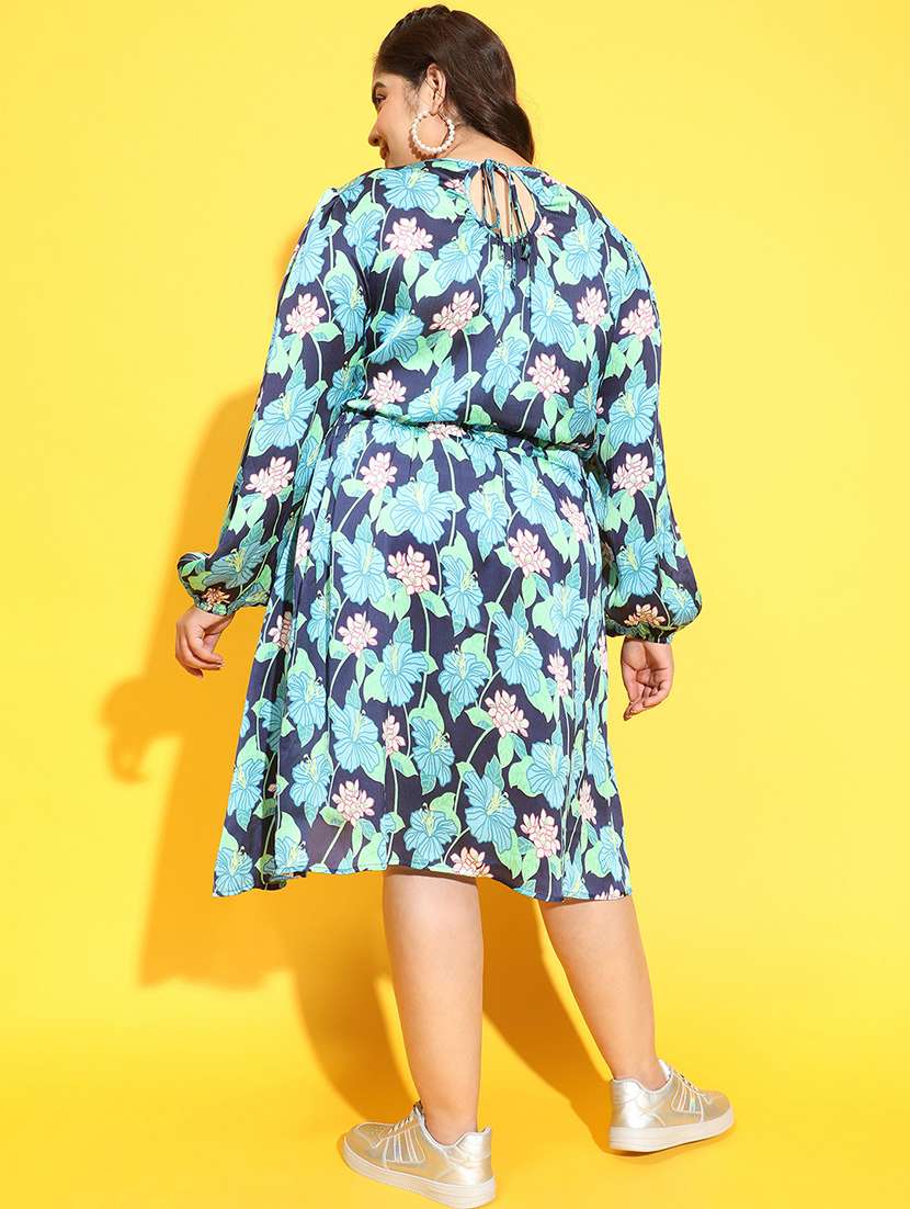 women floral print fit & flare dress - 21275426 -  Standard Image - 4