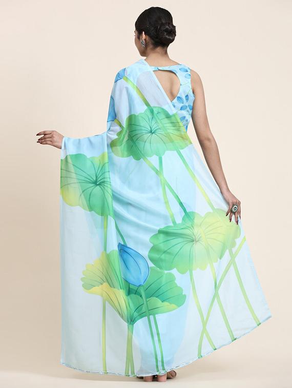 women floral printed saree with blouse - 21275778 - Standard Image - 1