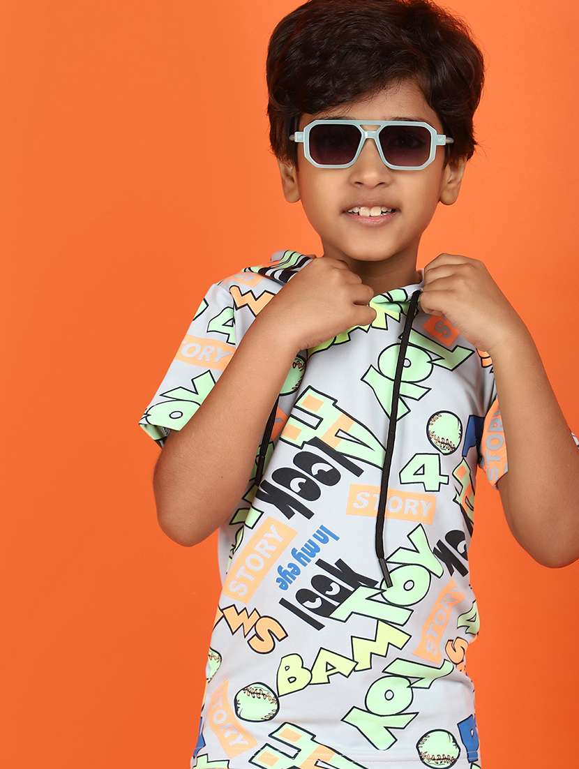boys round neck printed full length set - 21275959 -  Standard Image - 4