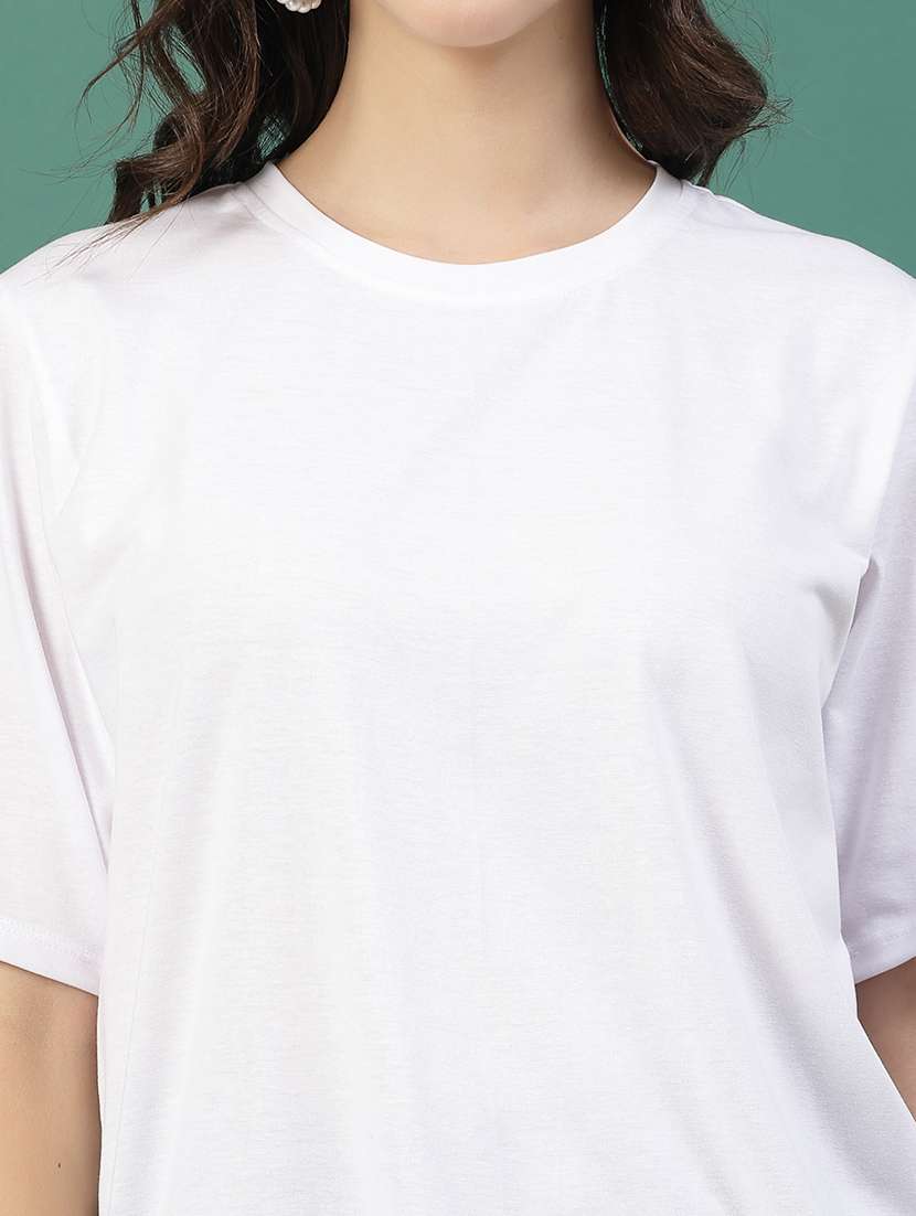 white cotton jersey oversized t-shirt - 21276076 -  Standard Image - 4