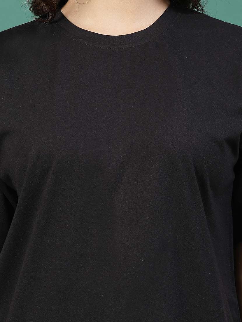 black cotton jersey oversized t-shirt - 21276077 -  Standard Image - 4