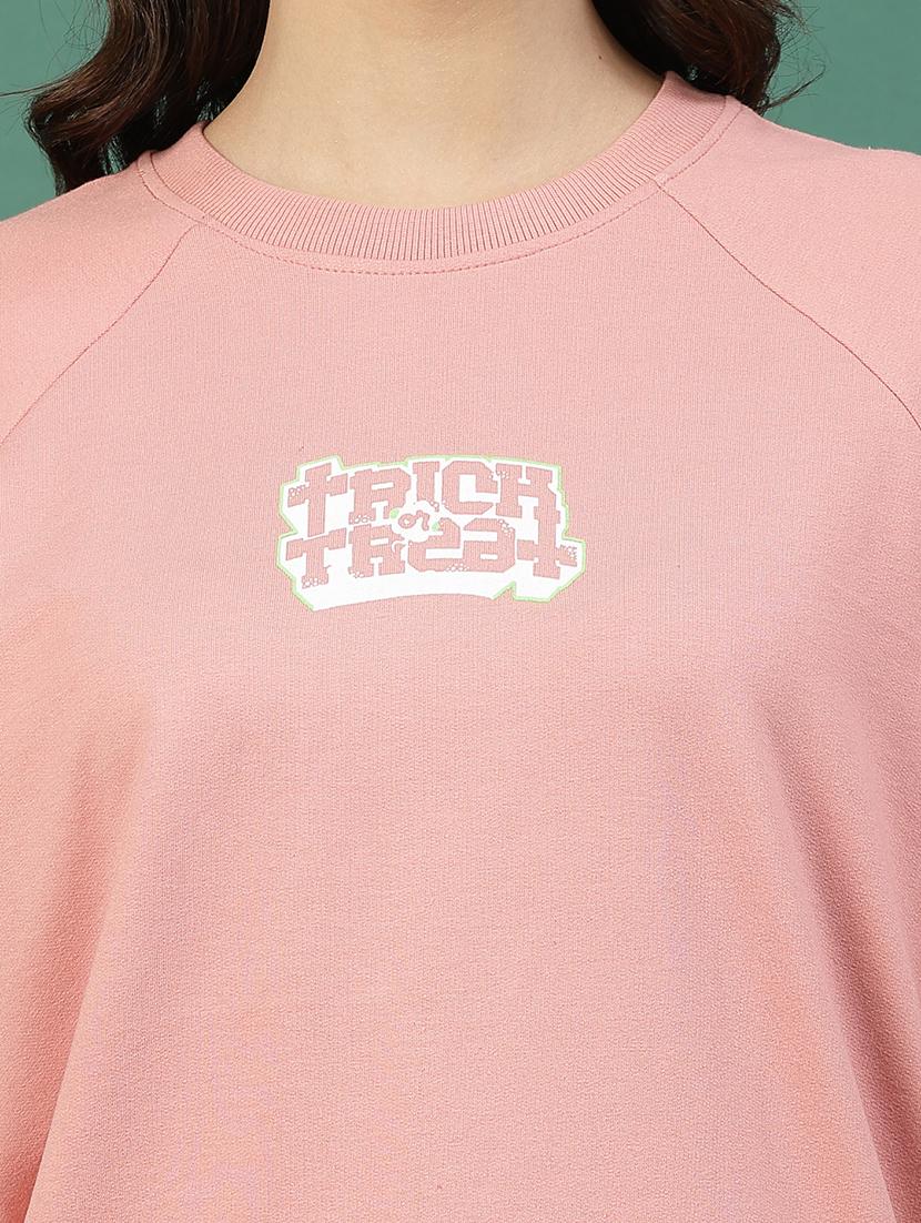 peach cotton oversized t-shirt - 21276089 - Standard Image - 4