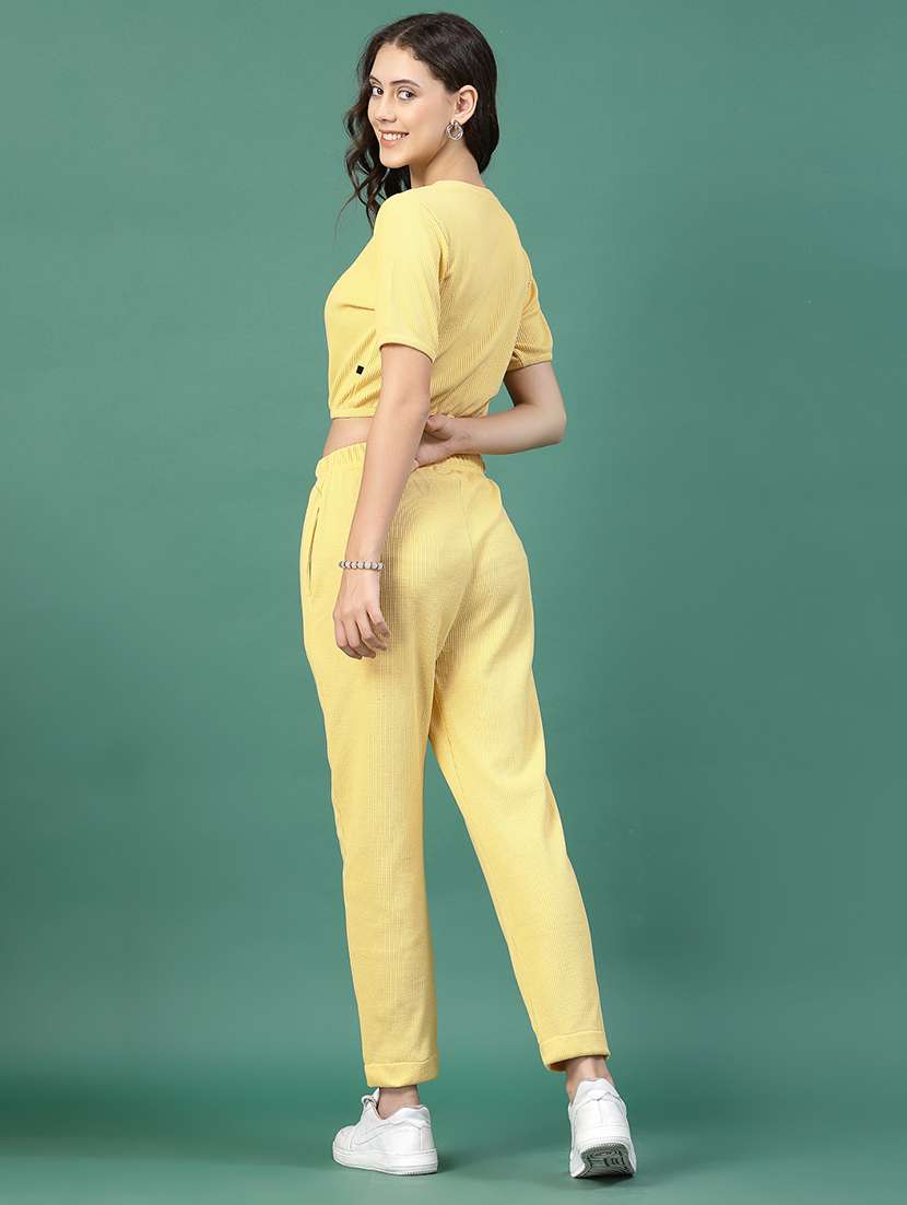 yellow cotton top and trouser co-ord set - 21276112 -  Standard Image - 1