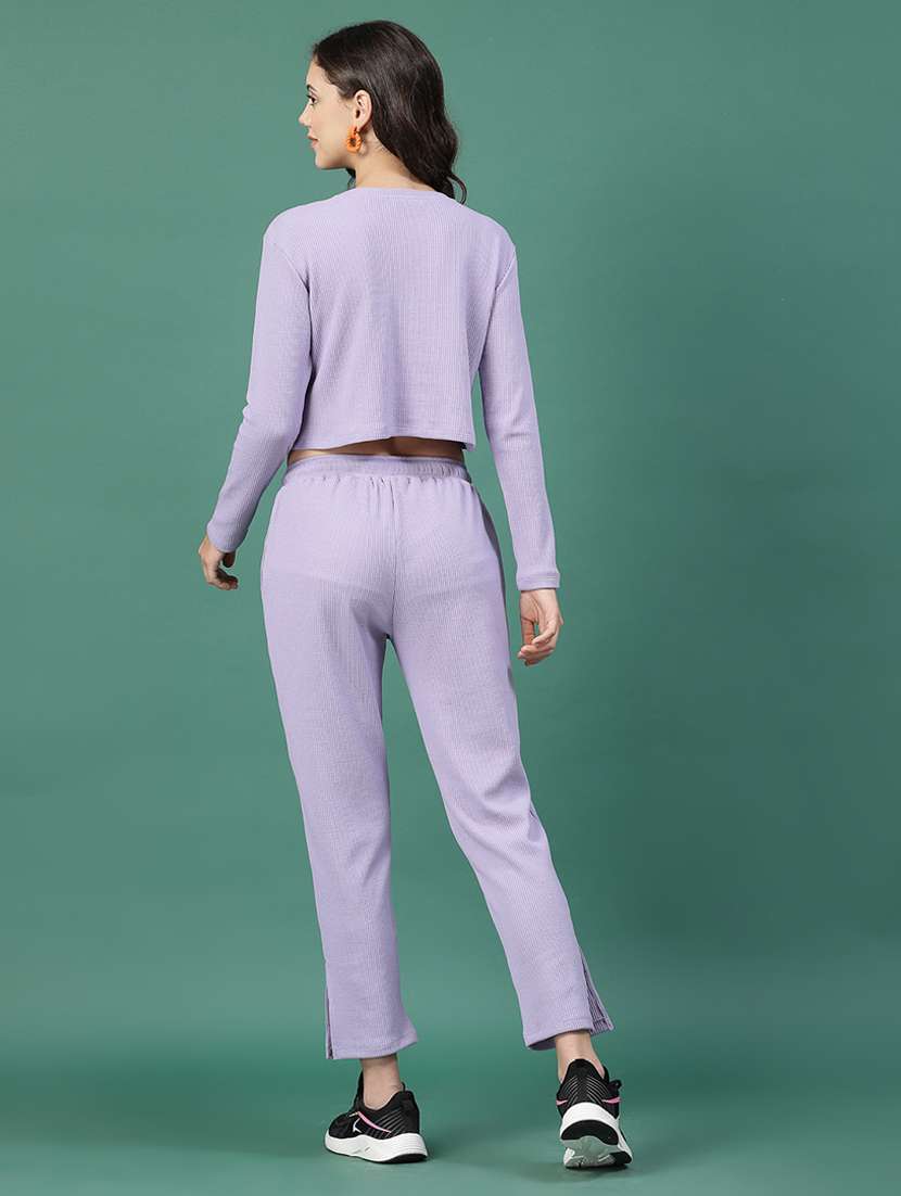 purple cotton top and trouser set coord - 21276117 -  Standard Image - 1