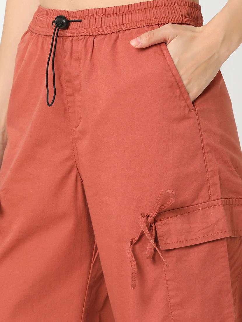 globus women rust washed cargo with adjustable toogles at hem  - 21276135 -  Standard Image - 4