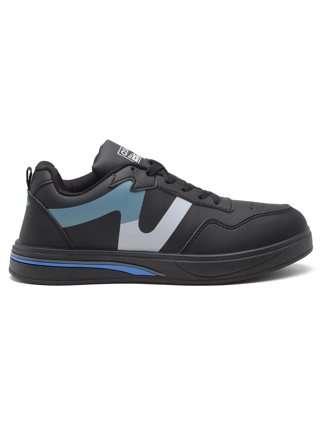 black synthetic lace up sneakers - 21276212 -  Standard Image - 1
