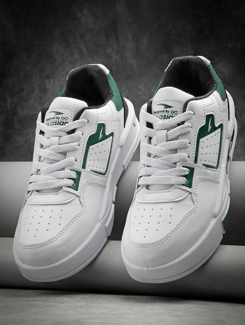 men white lace up sneaker - 21276215 -  Standard Image - 0