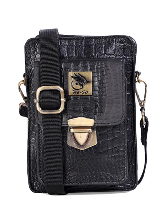 black leather sling bag - 21276635 - Zoom Image - 0