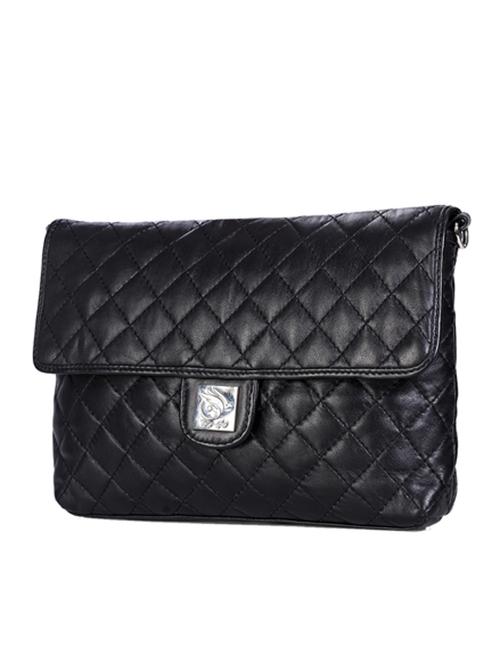 black leather sling bag - 21276650 - Standard Image - 0