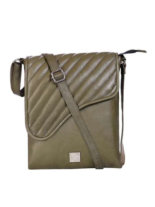 olive leather sling bag - 21276655 -  Standard Image - 0