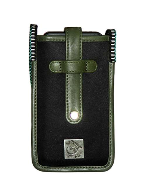 green leather regular pouch - 21276668 -  Standard Image - 0