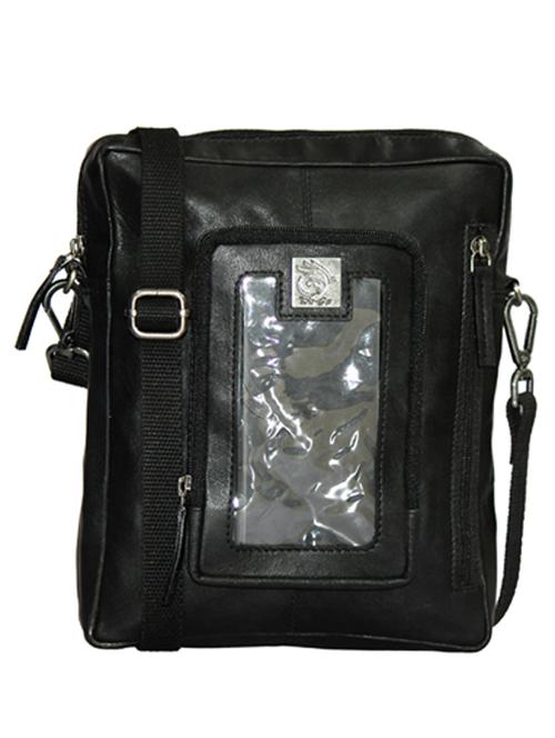 black leather messengerbag - 21276701 - Standard Image - 0