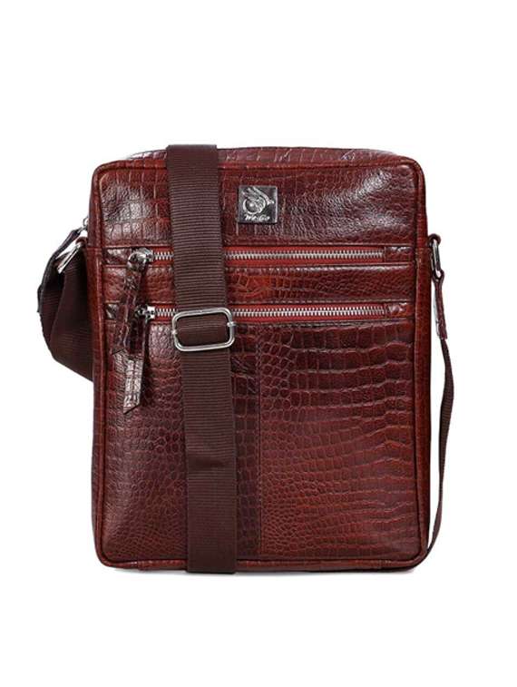 men brown messenger bag