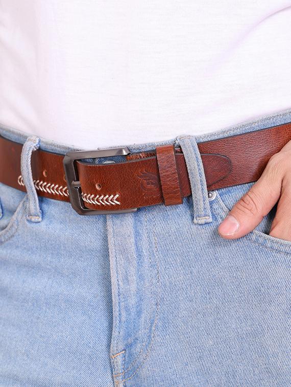 brown leather belt - 21276738 - Standard Image - 1