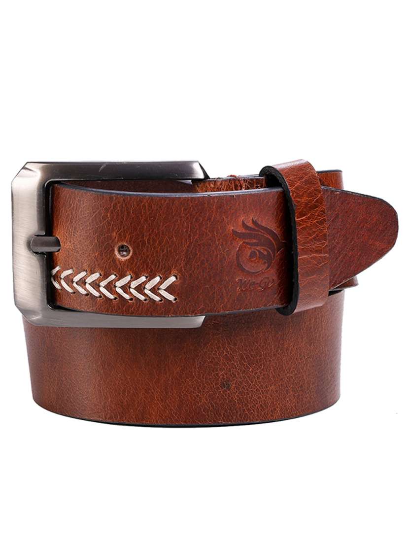 brown leather belt