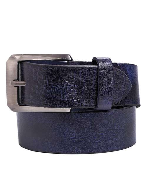 navy blue leather belt - 21276773 - Standard Image - 0