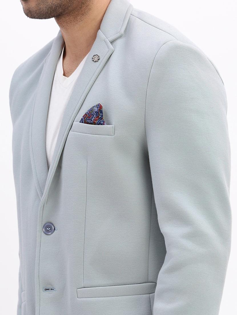 men's solid notched lapel single breasted blazer - 21276877 - Standard Image - 6