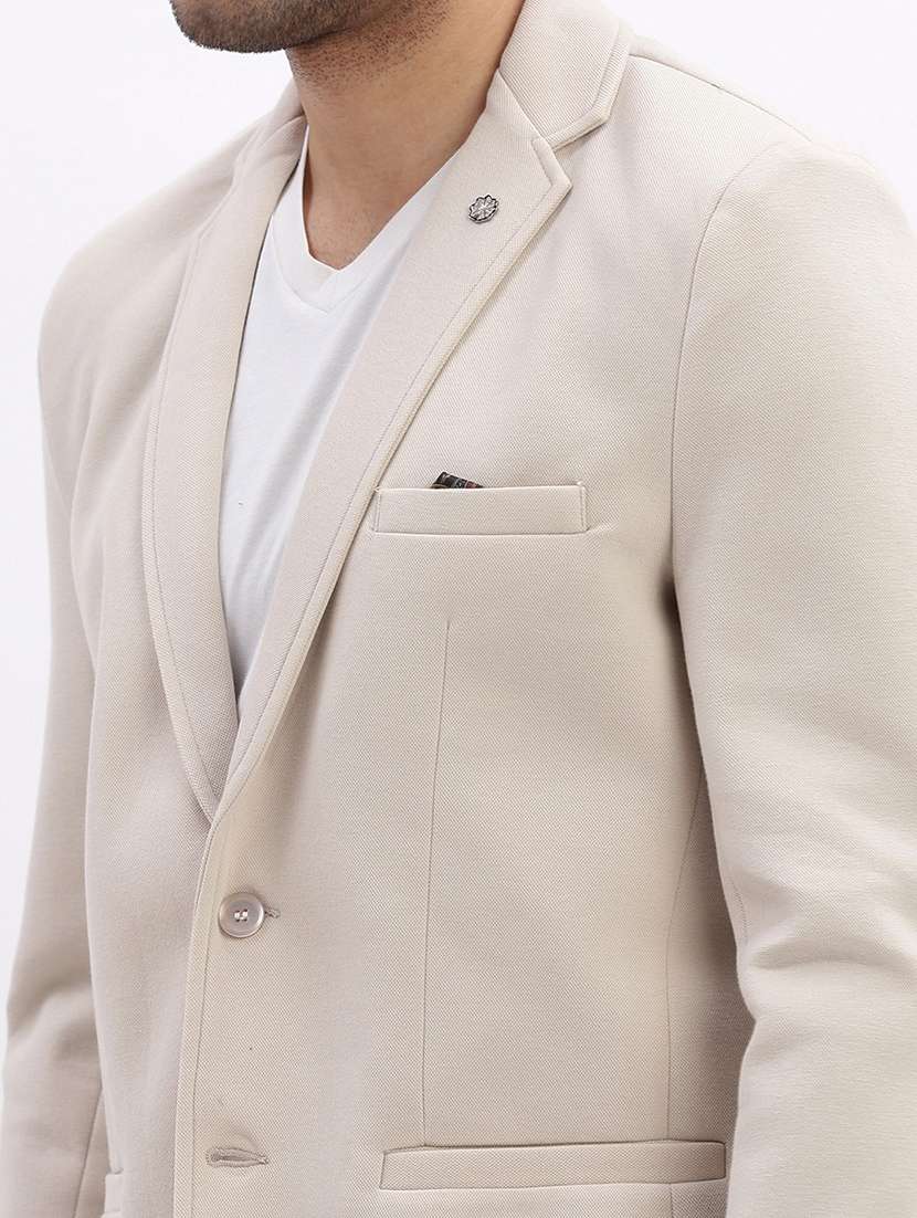men's solid notched lapel single breasted blazer - 21276886 -  Standard Image - 6