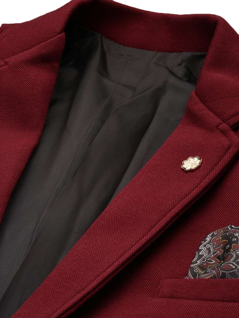 men's solid notched lapel single breasted blazer - 21276888 -  Standard Image - 6