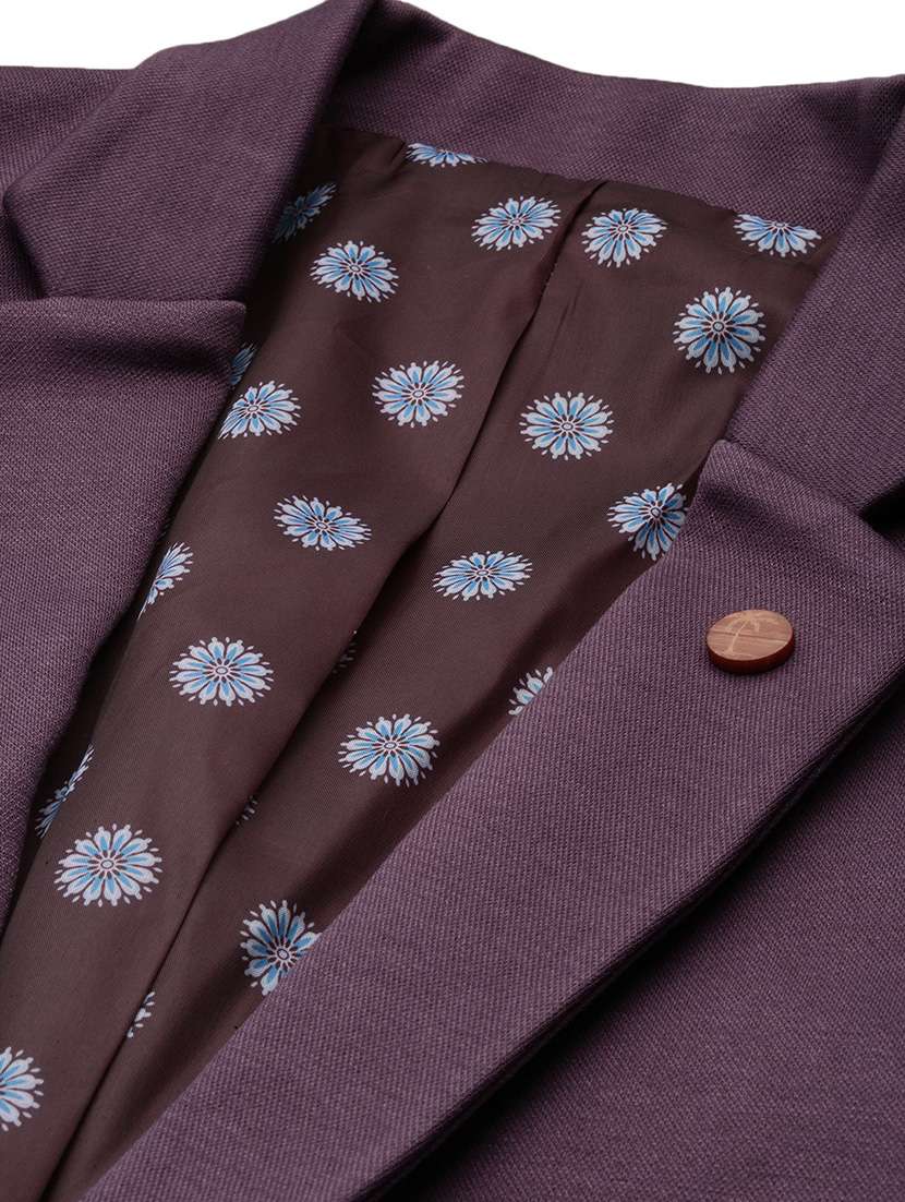 men's solid notched lapel single breasted blazer - 21276904 -  Standard Image - 6