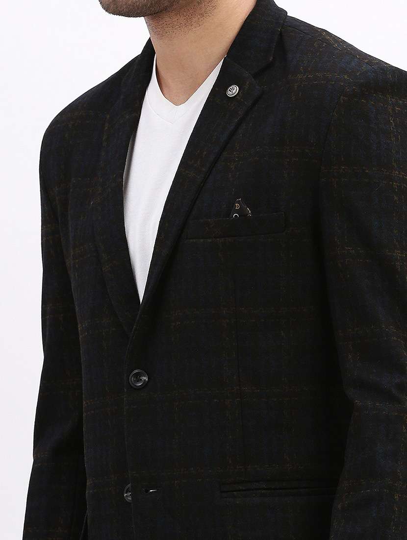 men's solid notched lapel single breasted blazer - 21276907 -  Standard Image - 6