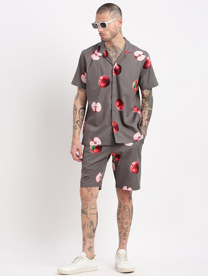 men printed cotton co-ord set - 21276927 - Standard Image - 4