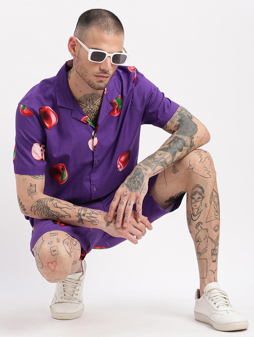 men printed cotton co-ord set - 21276928 - Standard Image - 4
