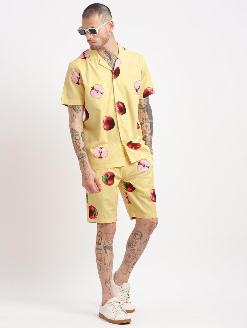 men printed cotton co-ord set - 21276929 - Standard Image - 4
