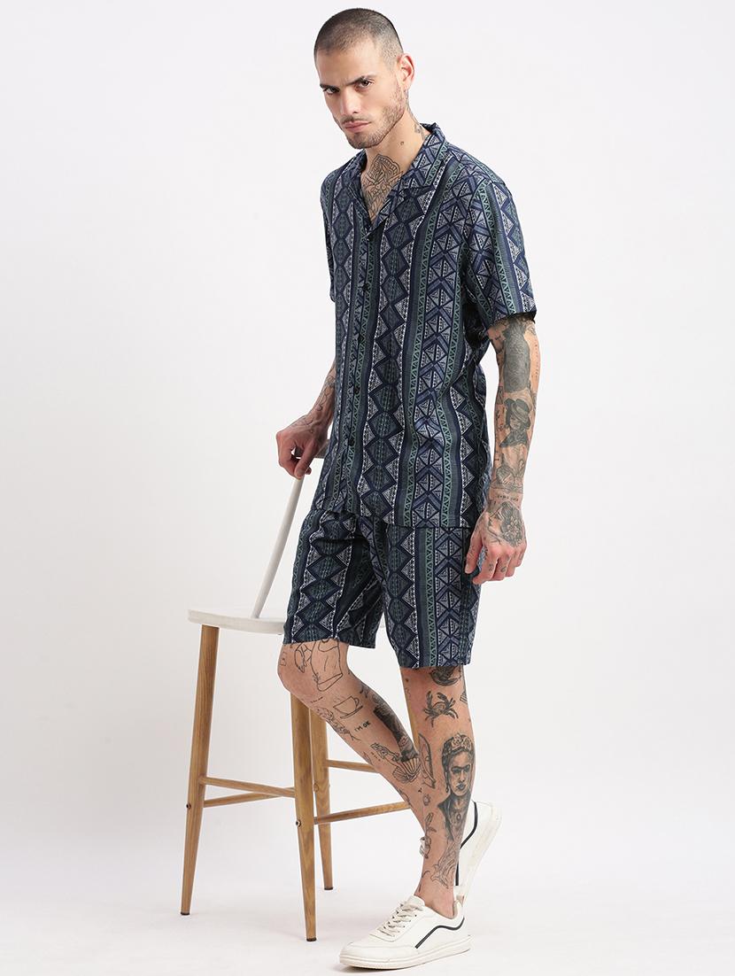 men printed cotton co-ord set - 21276937 - Standard Image - 4
